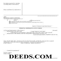 Riverside County Personal Representative Deed Forms California