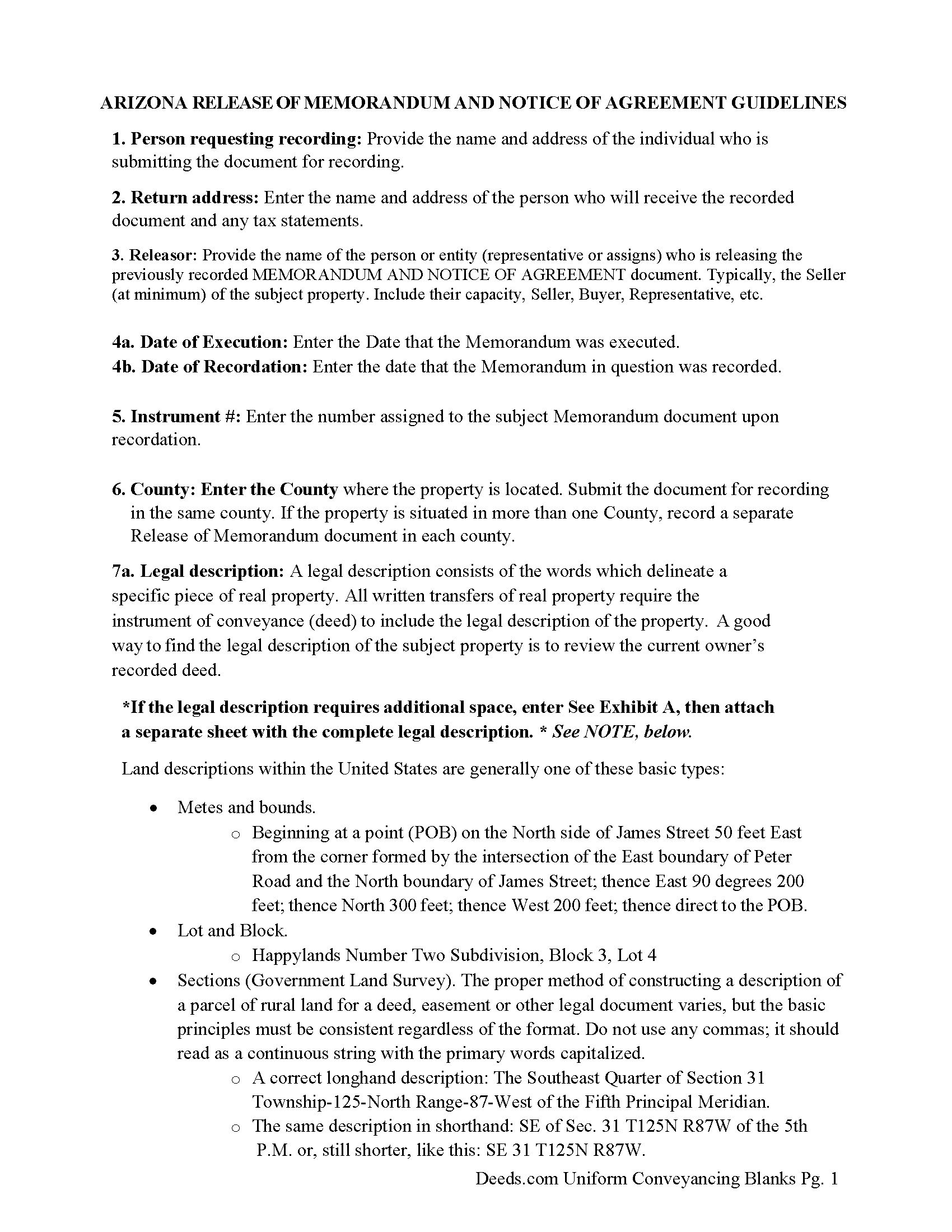 La Paz County Full Release of Memorandum And Notice of Agreement Guide