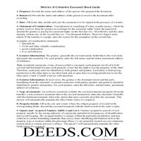 columbia district easement deed county form deeds document included last